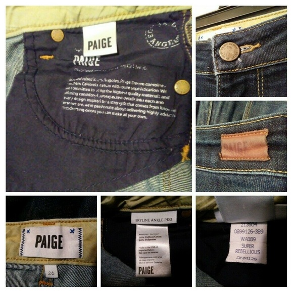 Paige Skyline Ankle Peg Skinny distressed Jeans - Picture 6 of 8